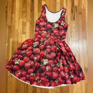 BlackMilk Strawberry Reversible Skater Dress